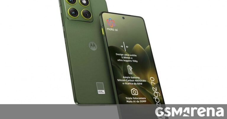 Motorola Edge 70 leaks in more press renders, its EU Energy label is out too