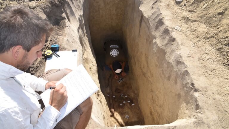 Archaeologists excavated a seventh-century warrior’s tomb revealed by satellites — and found a rich assortment of grave goods