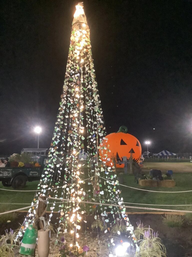 Meet the man who built a 15-foot-tall sea glass Christmas tree