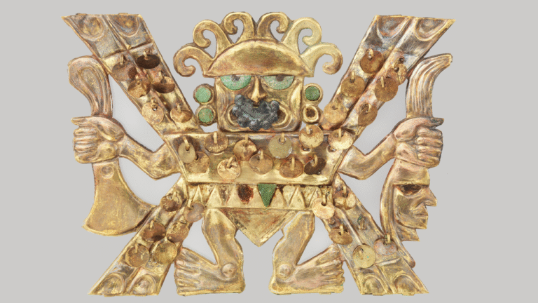 Decapitator nose ornament: 1,500-year-old gold jewelry depicting a bloodthirsty pre-Inca deity