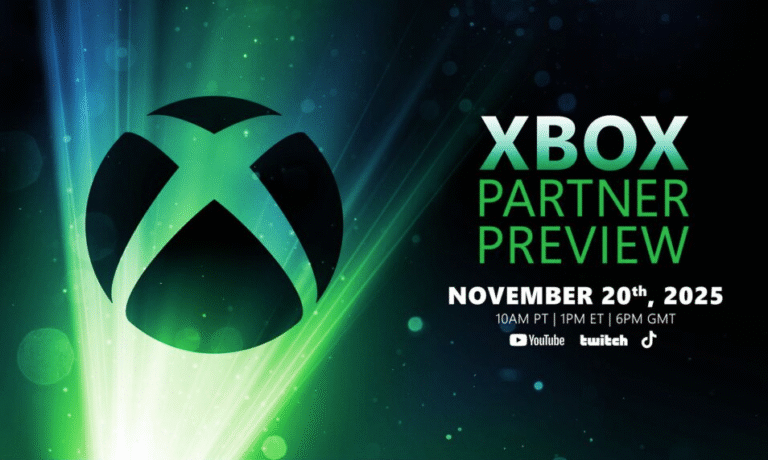 Xbox is hosting a partner showcase on November 20 at 1PM ET
