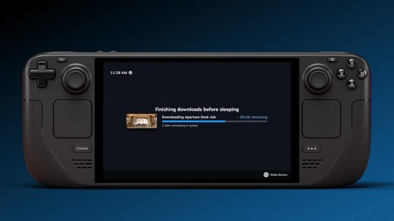 Steam Deck adds a standby mode for screen-off downloads