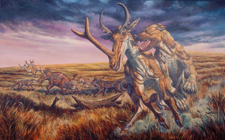 Large, bone-crushing dogs stalked ‘Rhino Pompeii’ after Yellowstone eruption 12 million years ago, ancient footprints reveal