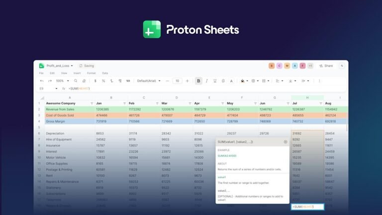 Proton Sheets joins the company’s productivity suite