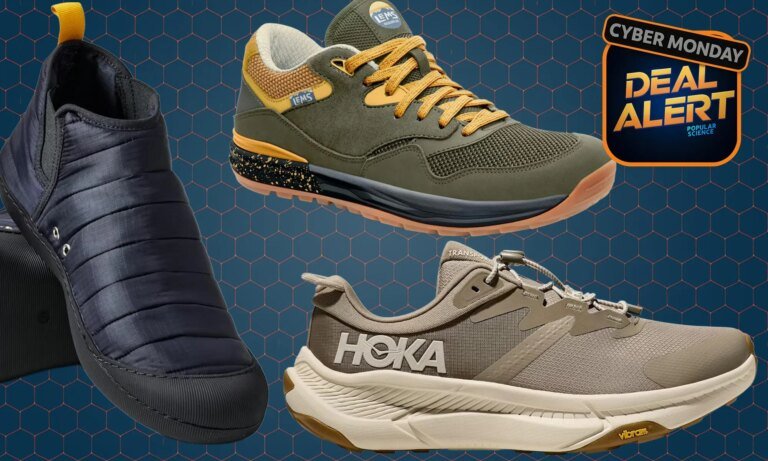 Huckberry dropped prices on Hoka sneakers, camping slippers, and other outdoor footwear for Cyber Monday