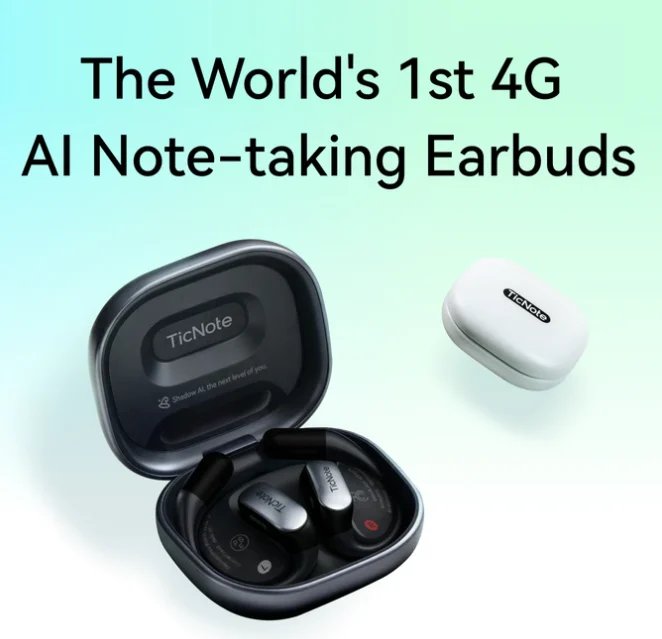 TicNote Pods Launched on Kickstarter: World’s First 4G AI Note-Taking Earbuds