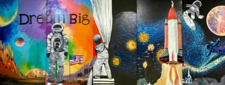 Student Art Murals at Johnson Celebrate 25 Years of Humanity in Space