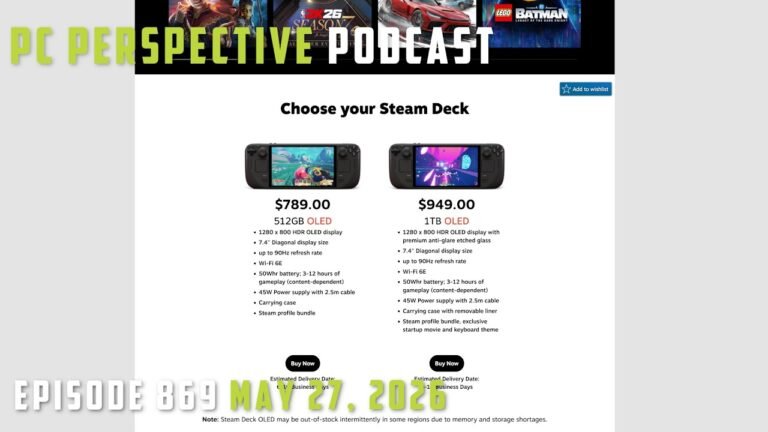 Podcast #869 – RX 9070 GRE Spotted, Steam Deck Price Hike, CXMT RAM, NVIDIA Control Panel, Macbook Neo + MORE!